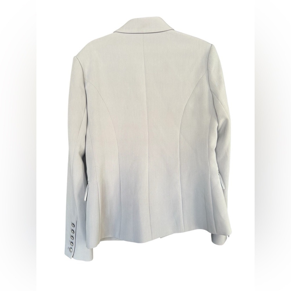 L'Agence Kenzie Double Breasted Blazer Pearl Gray Sold Out Color Size 12 - Picture 8 of 8